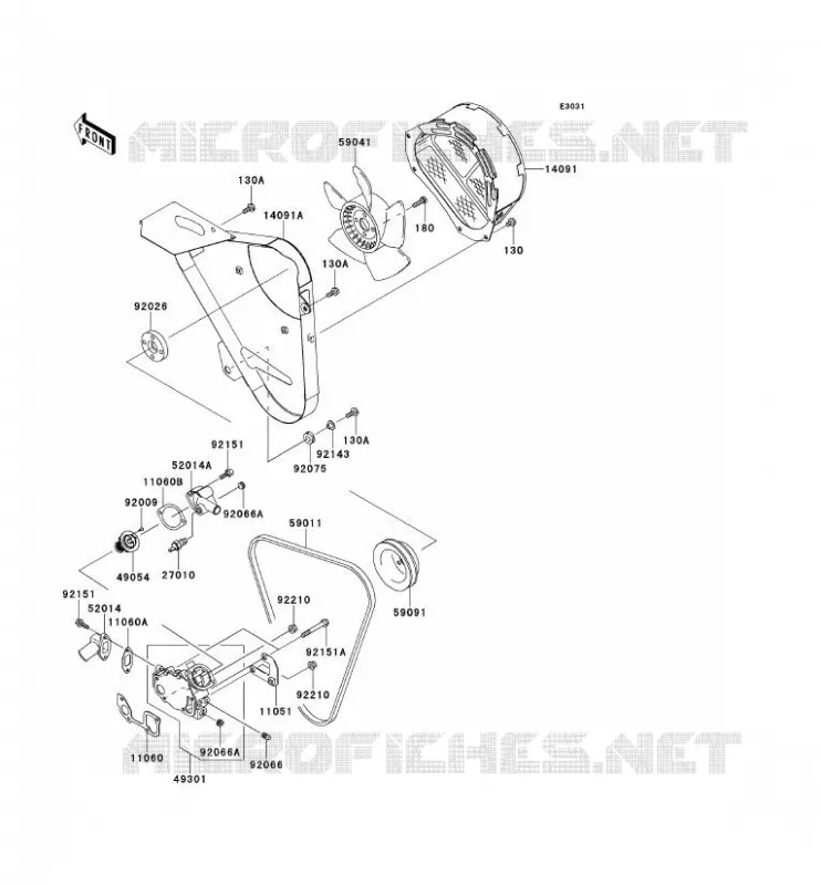 POMPE &Agrave; EAU Kawasaki SSV 950 2013 MULE 4010 DIESEL 4X4  KAF950FDF