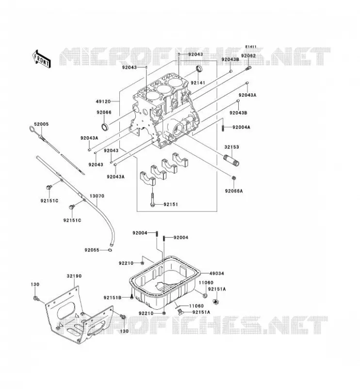 CARTER MOTEUR(S) Kawasaki SSV 950 2009 MULE 4010 TRANS 4X4 DIESEL  KAF950G9F