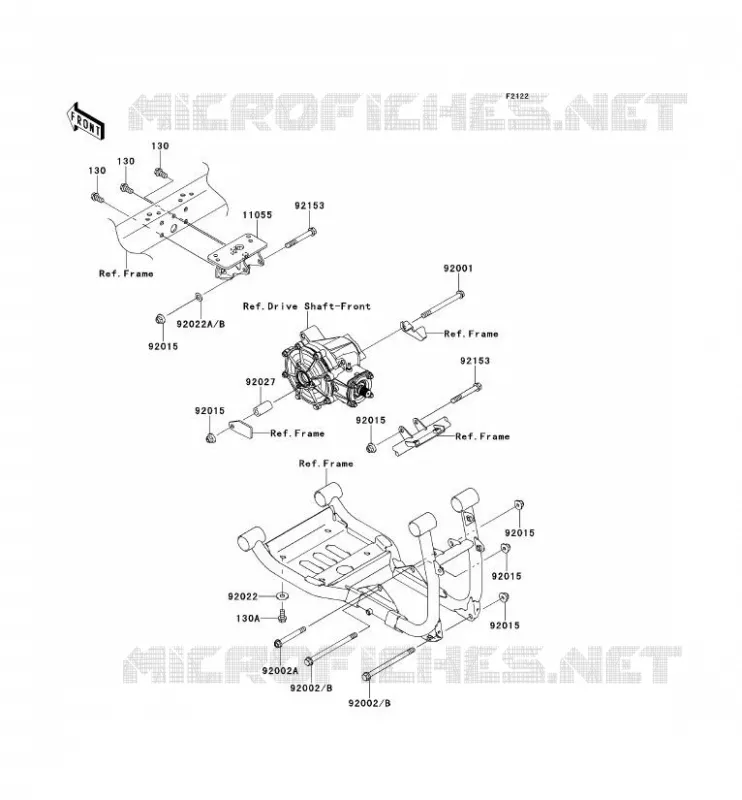 SUPPORT MOTEUR Kawasaki SSV 950 2009 MULE 4010 TRANS 4X4 DIESEL  KAF950G9F