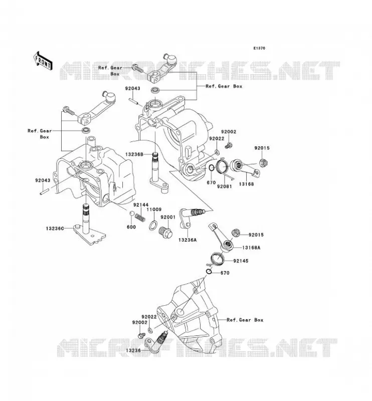 SELECTEUR Kawasaki SSV 950 2009 MULE 4010 TRANS 4X4 DIESEL  KAF950G9F