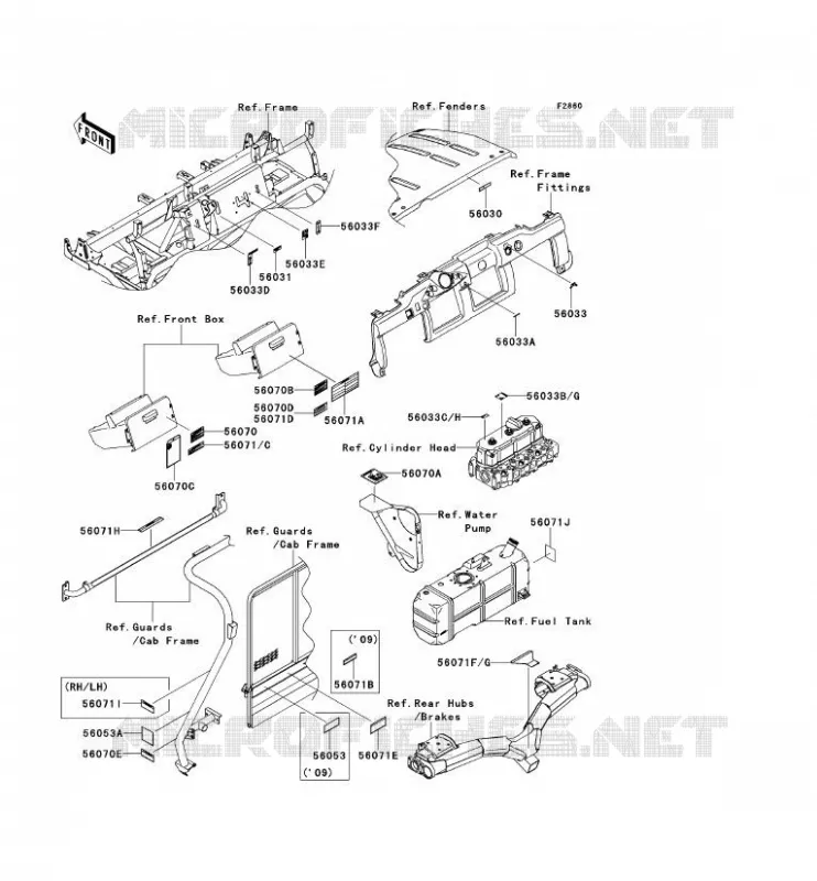 LABEL Kawasaki SSV 950 2013 MULE 4010 TRANS 4X4 DIESEL  KAF950GDF