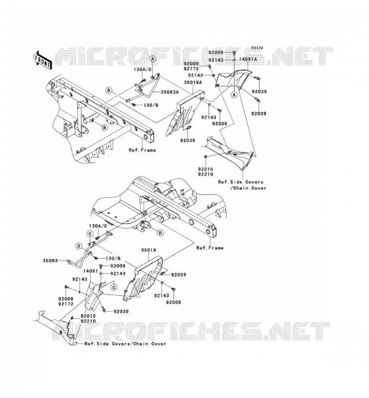 BAVETTE Kawasaki SSV 950 2013 MULE 4010 TRANS 4X4 DIESEL  KAF950GDF