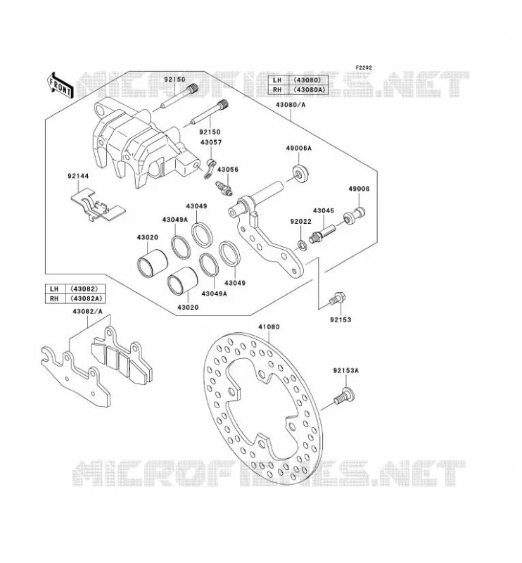 FREIN AVANT Kawasaki SSV 750 2008 TERYX 750 4X4 LE  KRF750D8F