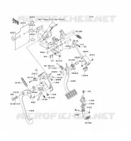 PEDALE DE FREIN/LEVIER ACCELERATEUR pour Kawasaki TERYX 750 4X4 2009