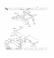 GARDE BOUE ARRI&Egrave;RE pour Kawasaki TERYX 750 FI 4X4 2013