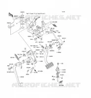 PEDALE DE FREIN/LEVIER ACCELERATEUR pour Kawasaki TERYX 750 FI 4X4 2013