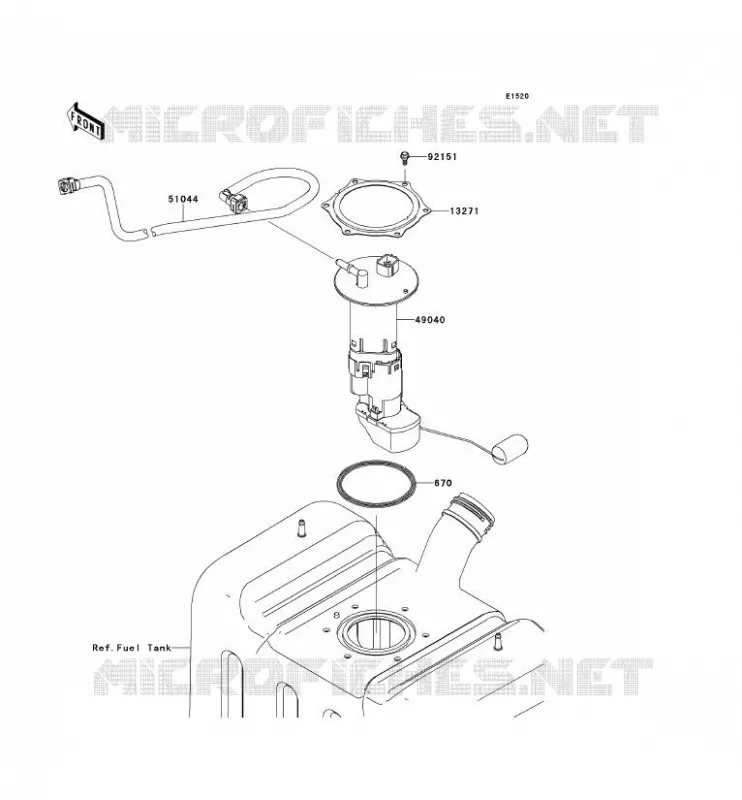 POMPE A ESSENCE Kawasaki SSV 750 2012 TERYX 750 FI 4X4 LE  KRF750PCS