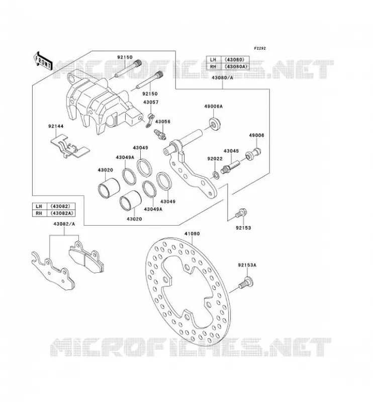 FREIN AVANT Kawasaki SSV 750 2013 TERYX 750 FI 4X4 LE  KRF750RDF