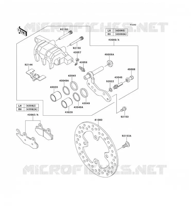 FREIN AVANT Kawasaki SSV 750 2012 TERYX 750 FI 4X4 SPORT  KRF750SCSA