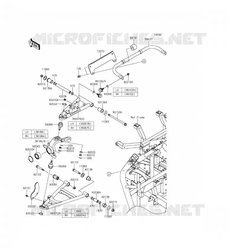 AMORTISSEUR AVANT Kawasaki SSV 800 2015 TERYX  KRF800AFF