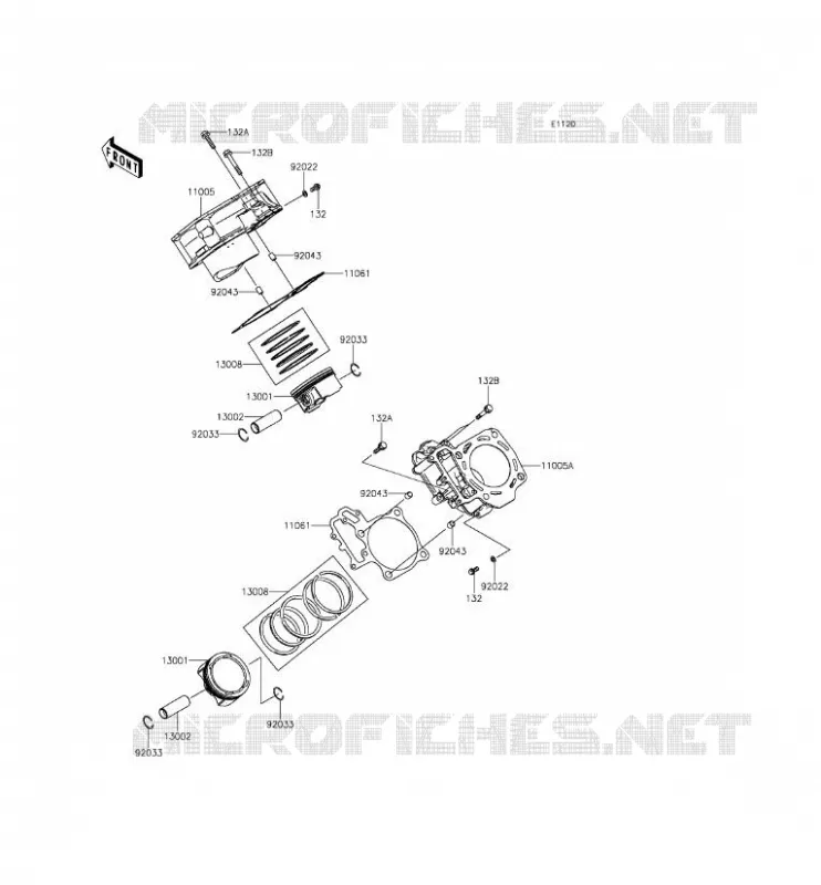 CYLINDRE/PISTON Kawasaki SSV 800 2015 TERYX  KRF800AFF