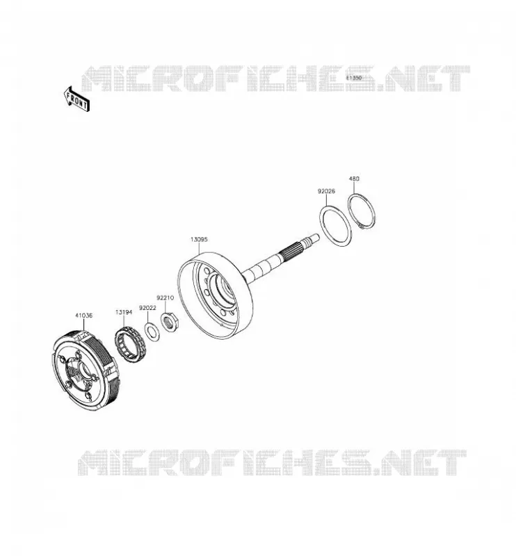 EMBRAYAGE Kawasaki SSV 800 2015 TERYX  KRF800AFF