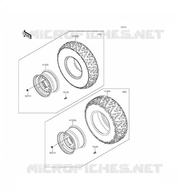 ROUE/PNEUS Kawasaki SSV 800 2014 TERYX  KRF800DEF