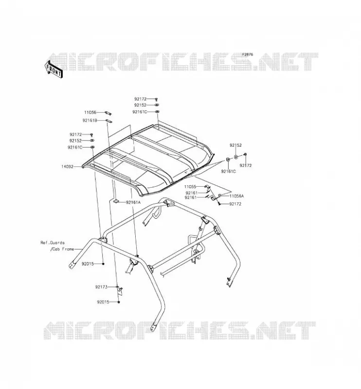 TOIT Kawasaki SSV 800 2014 TERYX  KRF800DEF