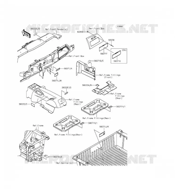 LABEL Kawasaki SSV 800 2015 TERYX  KRF800DFF