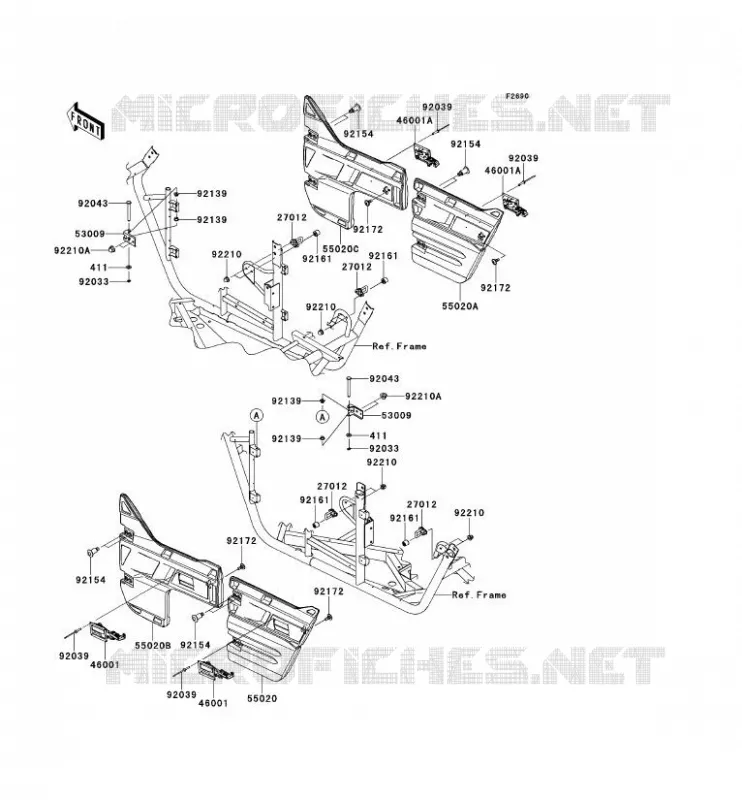 PORTE Kawasaki SSV 750 2012 TERYX 4 750 4X4  KRT750ACF