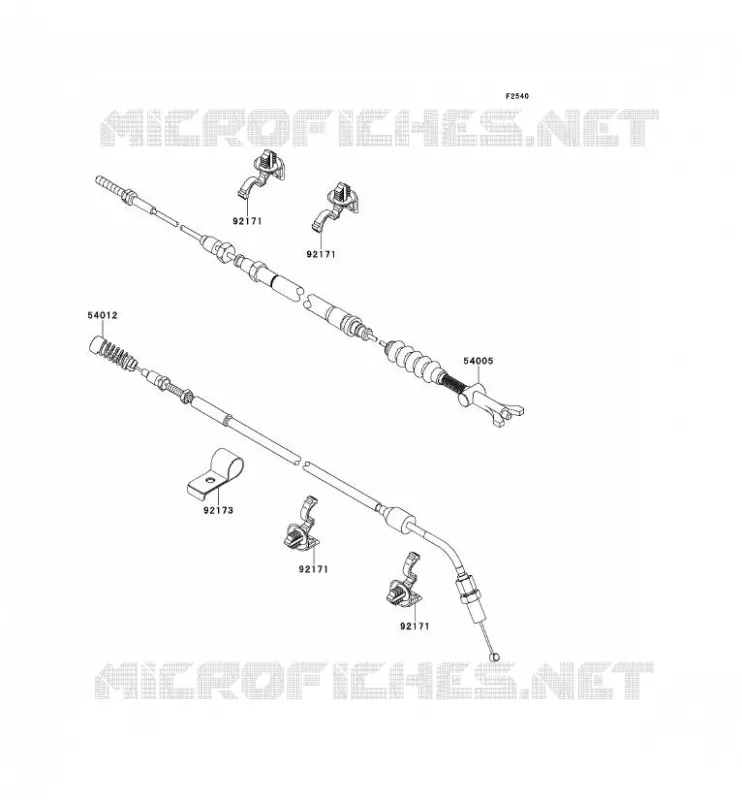 CABLES Kawasaki SSV 750 2012 TERYX 4 750 4X4  KRT750ACF