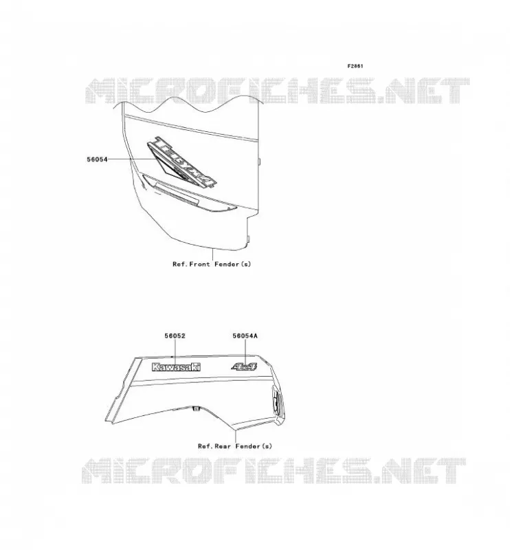 STICKER(RED)(GREEN) Kawasaki SSV 750 2012 TERYX 4 750 4X4  KRT750ACF