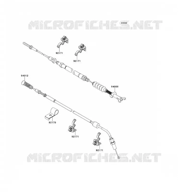 CABLES Kawasaki SSV 750 2013 TERYX 4 750 4X4  KRT750ADF