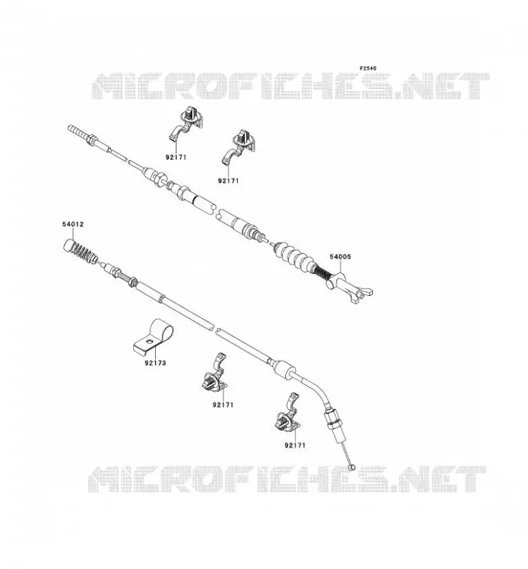 CABLES Kawasaki SSV 750 2013 TERYX 4 750 4X4  KRT750ADF