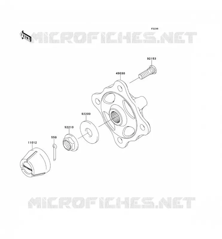 MOYEU AVANT/FREIN Kawasaki SSV 750 2013 TERYX 4 750 4X4  KRT750ADF