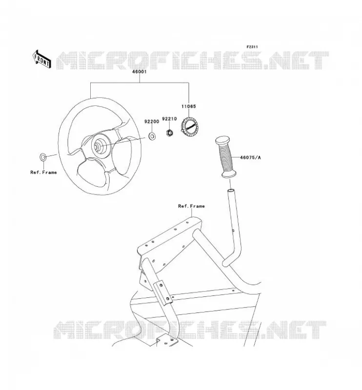 GUIDON Kawasaki SSV 750 2012 TERYX 4 750 4X4 EPS LE  KRT750CCF
