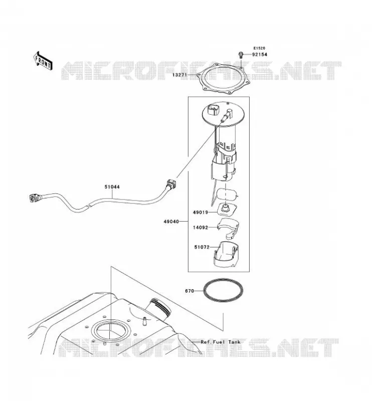 POMPE A ESSENCE Kawasaki SSV 750 2012 TERYX 4 750 4X4 EPS LE  KRT750CCF