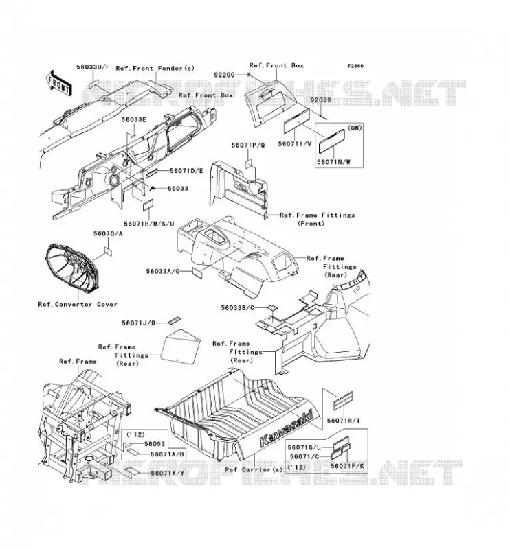 LABEL Kawasaki SSV 750 2013 TERYX 4 750 4X4 EPS LE  KRT750CDF