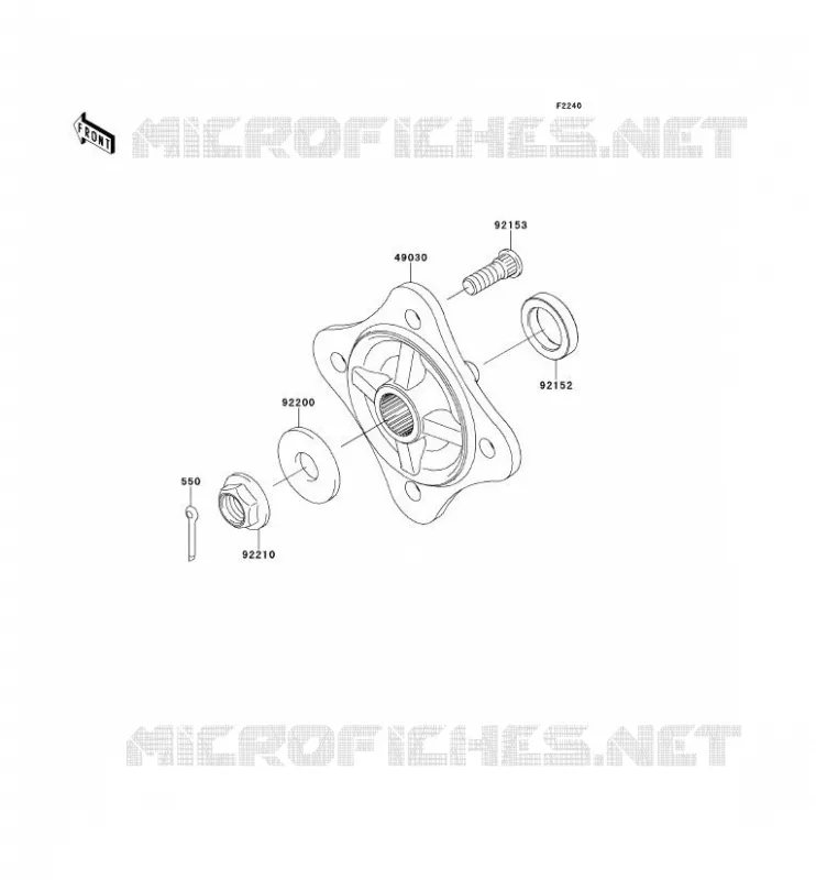 MOYEU ARRIERE/FREIN Kawasaki SSV 750 2013 TERYX 4 750 4X4 EPS LE  KRT750CDF