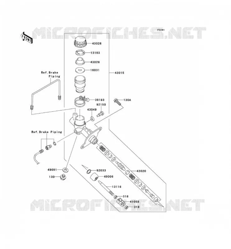 MAiTRE CYLINDRE Kawasaki SSV 750 2013 TERYX 4 750 4X4 EPS  KRT750DDF