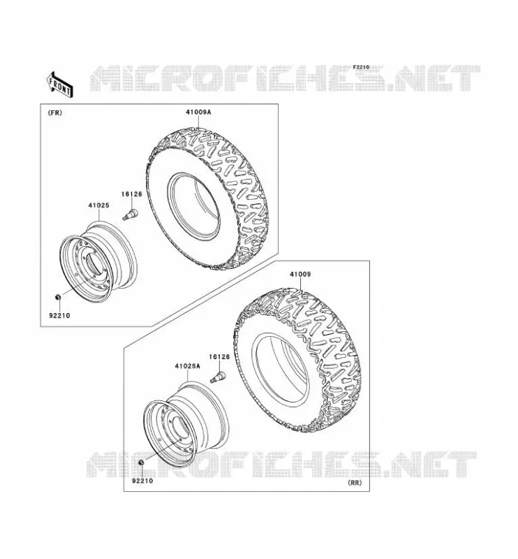ROUE/PNEUS Kawasaki SSV 750 2013 TERYX 4 750 4X4 EPS  KRT750DDF