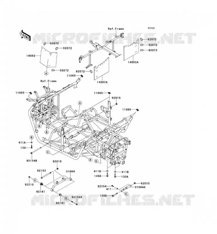 SUPPORT MOTEUR Kawasaki SSV 750 2013 TERYX 4 750 4X4 EPS  KRT750DDF