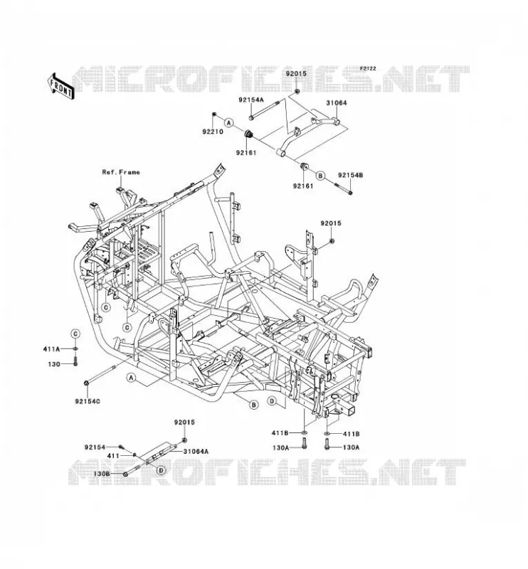 SUPPORT MOTEUR Kawasaki SSV 800 2014 TERYX 4  KRT800AEF
