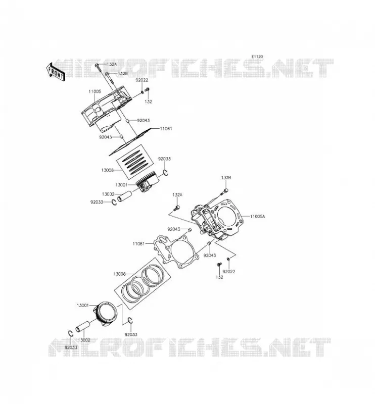 CYLINDRE/PISTON Kawasaki SSV 800 2015 TERYX 4  KRT800AFF