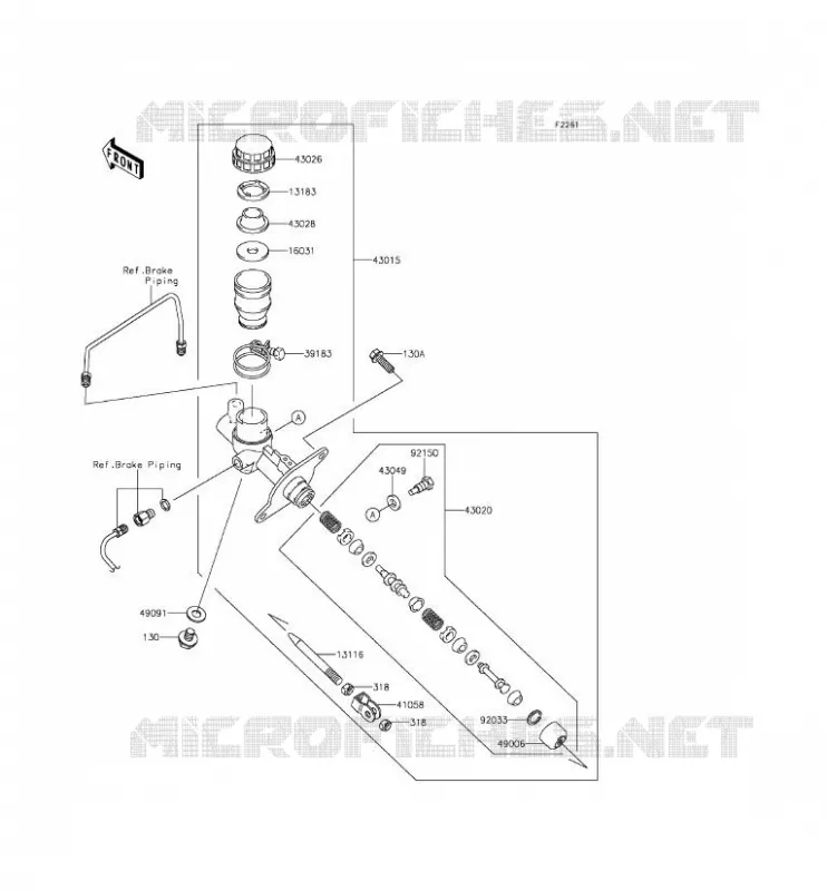 MAiTRE CYLINDRE Kawasaki SSV 800 2015 TERYX 4  KRT800AFF