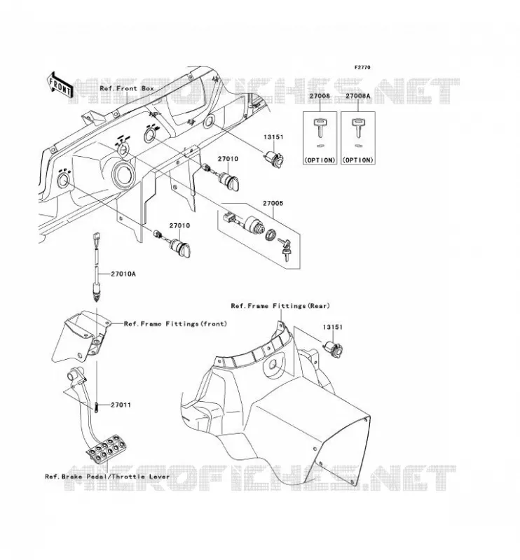 CONTACTEUR Kawasaki SSV 800 2014 TERYX 4  KRT800CEF