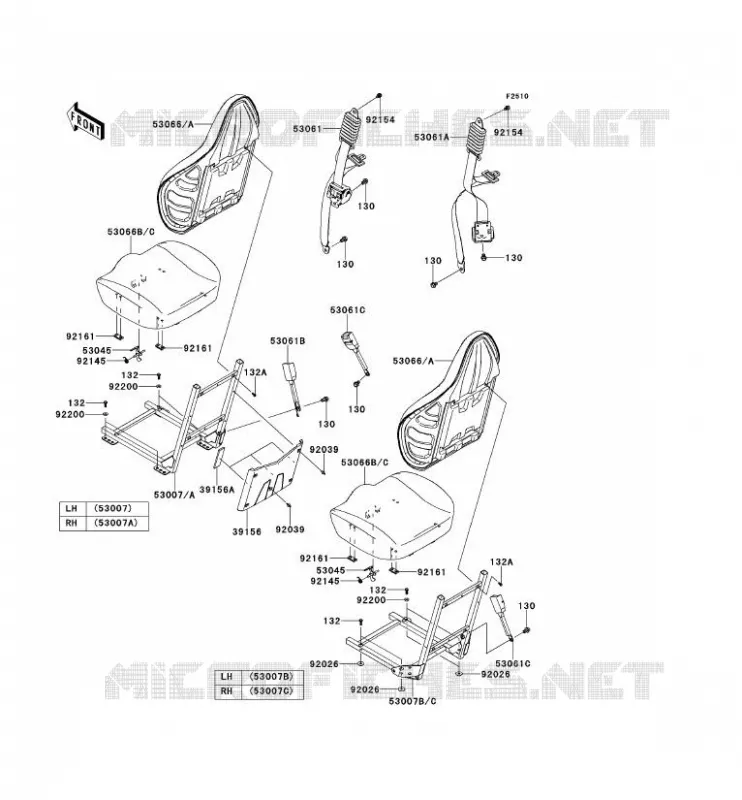 SELLE Kawasaki SSV 800 2014 TERYX 4  KRT800CEF