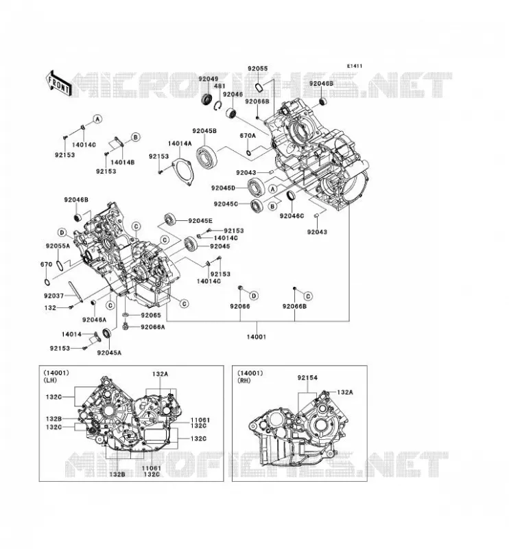 CARTER MOTEUR(S) Kawasaki SSV 800 2014 TERYX 4  KRT800CEF