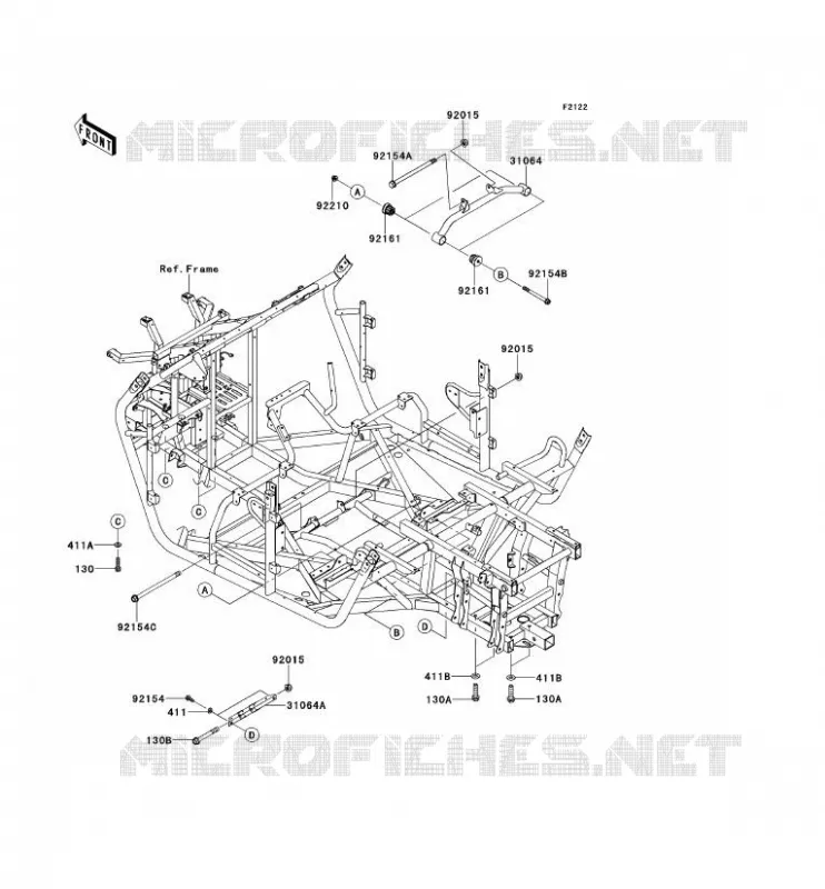 SUPPORT MOTEUR Kawasaki SSV 800 2014 TERYX 4  KRT800CEF