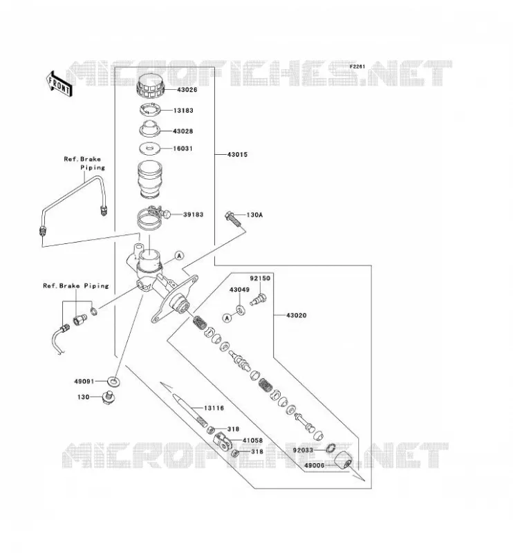 MAiTRE CYLINDRE Kawasaki SSV 800 2014 TERYX 4  KRT800DEF