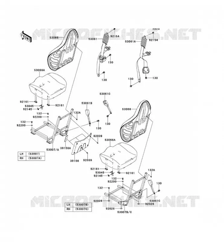 SELLE Kawasaki SSV 800 2014 TERYX 4  KRT800DEF