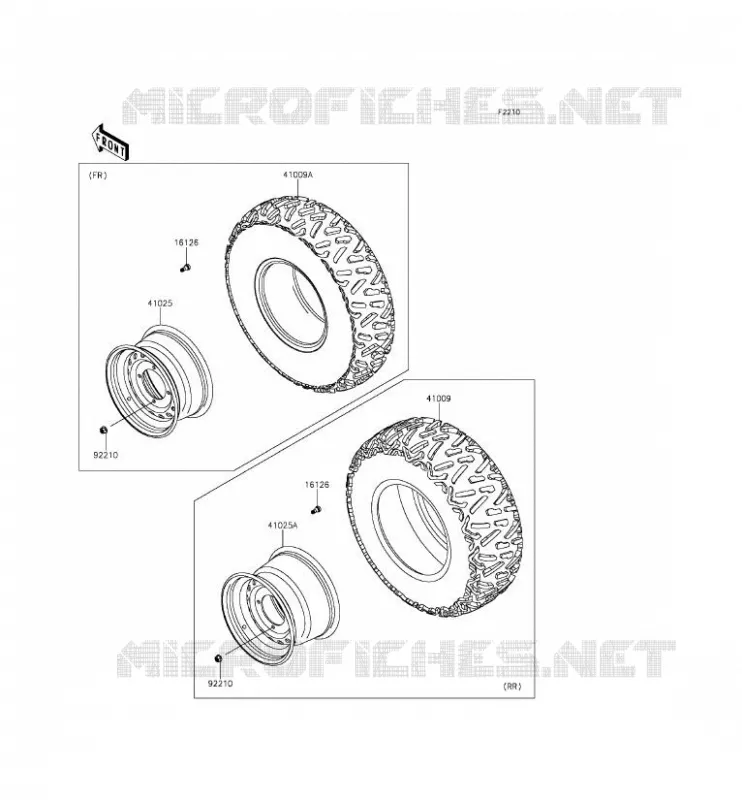 ROUE/PNEUS Kawasaki SSV 800 2015 TERYX 4  KRT800DFF