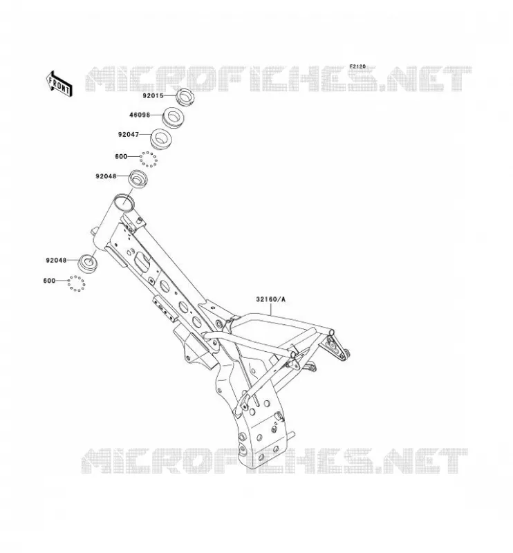 CH&Acirc;SSIS Kawasaki TOUT-TERRAIN 110 2006 KLX110  KLX110A6F