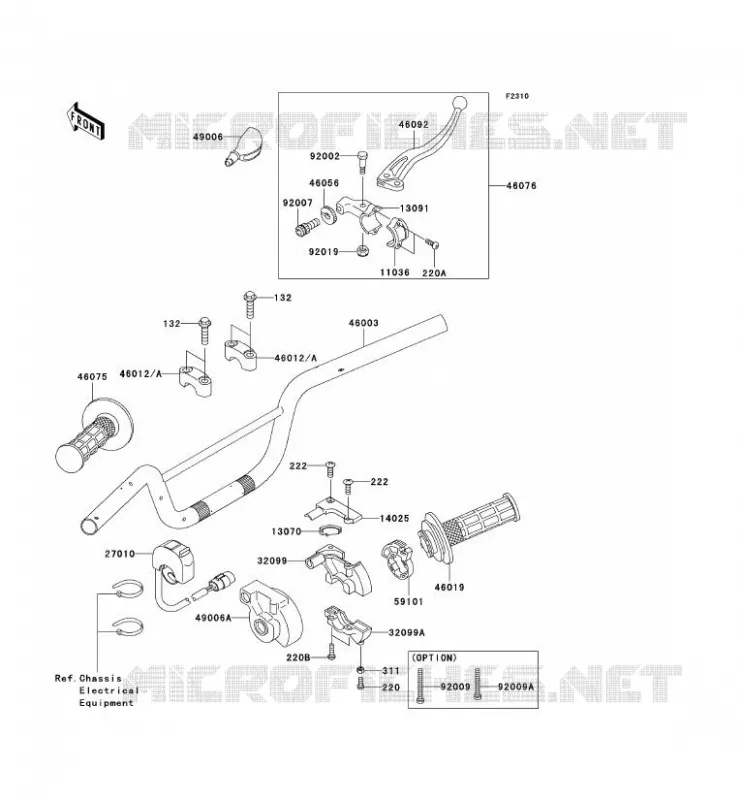 GUIDON Kawasaki TOUT-TERRAIN 110 2007 KLX110  KLX110A7F