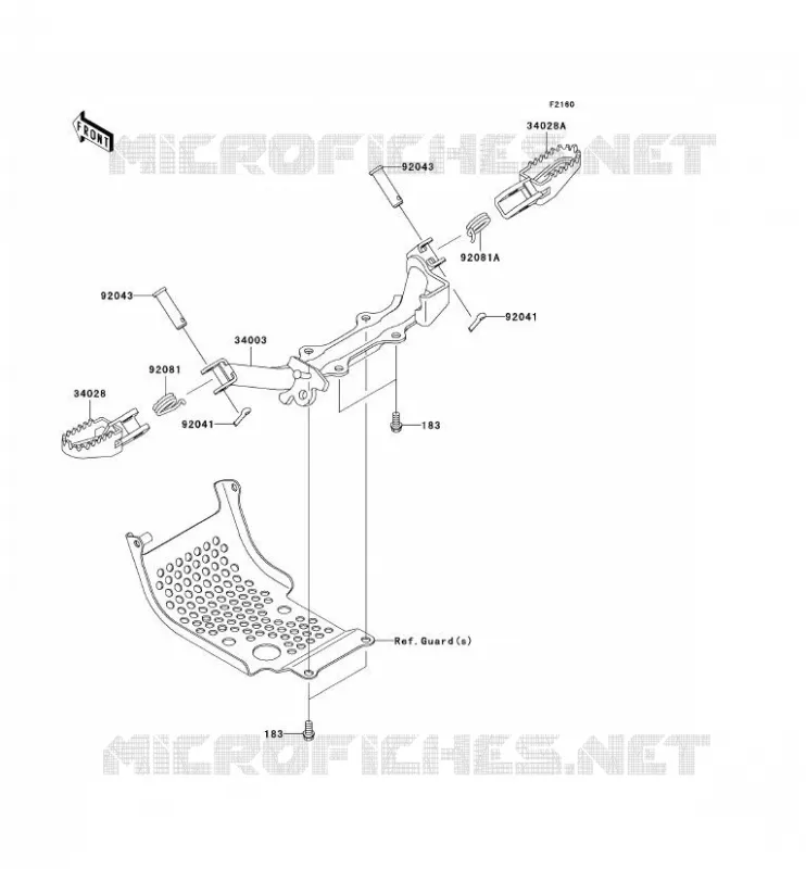 REPOSE PIED Kawasaki TOUT-TERRAIN 110 2007 KLX110  KLX110A7F