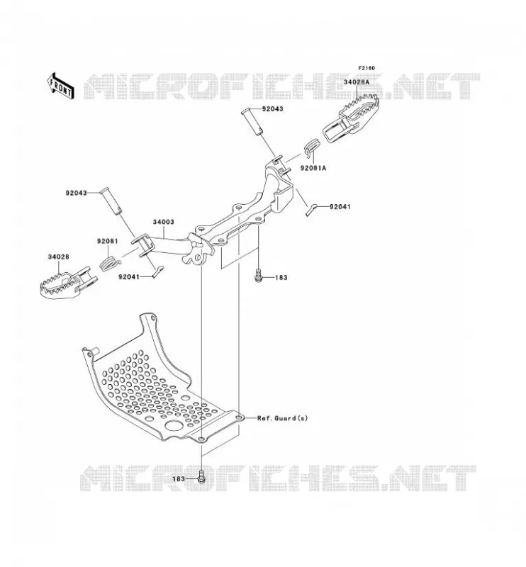 REPOSE PIED Kawasaki TOUT-TERRAIN 110 2008 KLX110  KLX110A8F