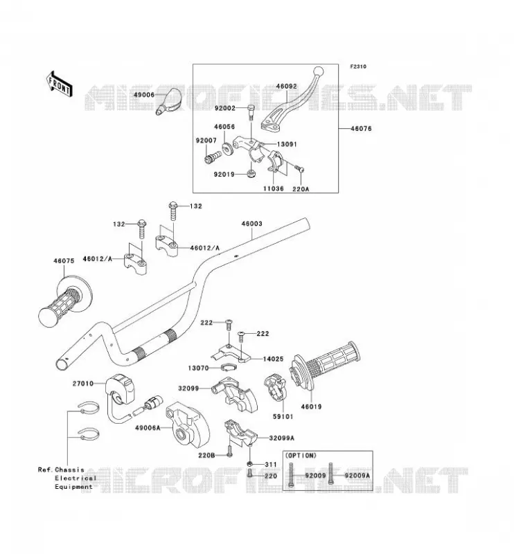 GUIDON Kawasaki TOUT-TERRAIN 110 2009 KLX110  KLX110A9F