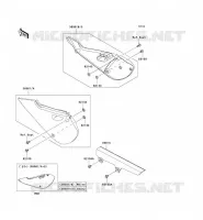 CACHE LAT&Eacute;RAL/GARDE CHAINE pour Kawasaki KLX110 2009