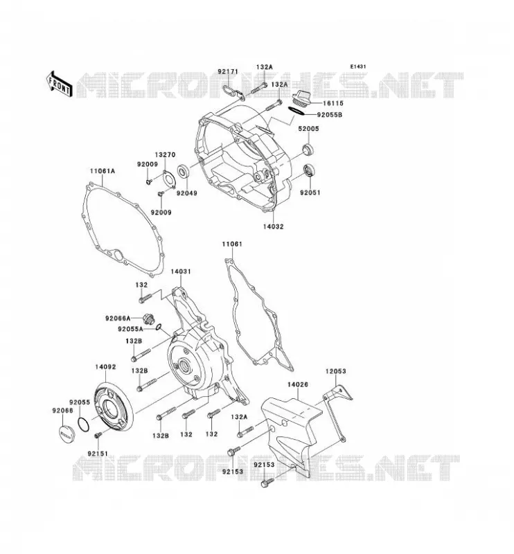 COUVERCLES MOTEUR Kawasaki TOUT-TERRAIN 110 2011 KLX110  KLX110CBF