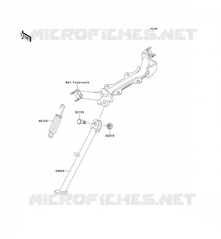 BEQUILLES Kawasaki TOUT-TERRAIN 110 2013 KLX110  KLX110CDF